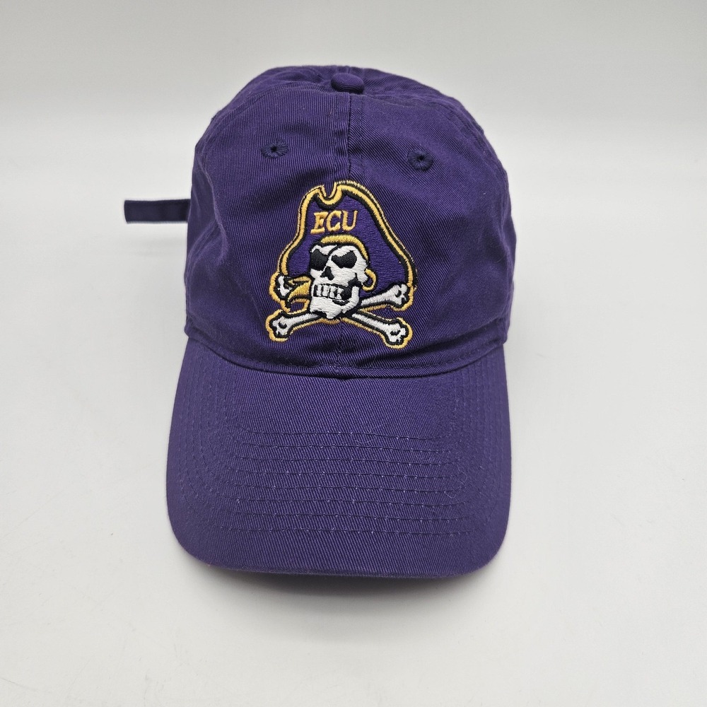 East Carolina Pirates Hat Cap Strap Back One Size Purple NCAA Football Adidas‎